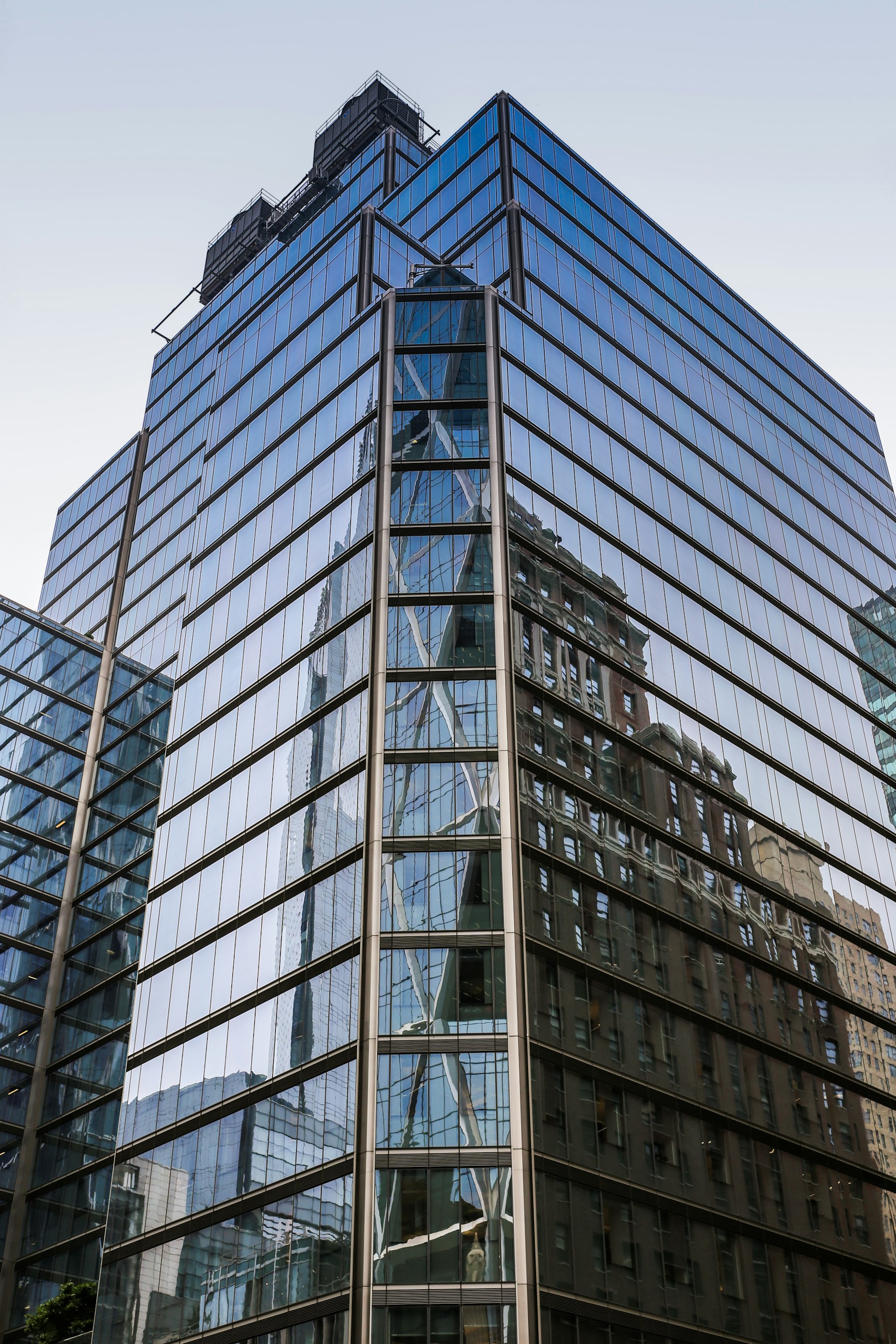 Modern commercial architecture with a glass exterior